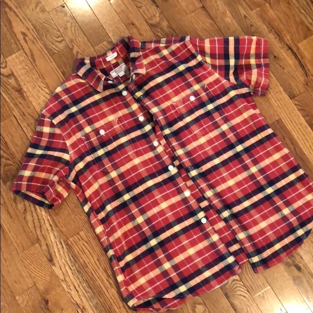 J. Crew Wallace & Barnes Short Sleeve Plaid Shirt